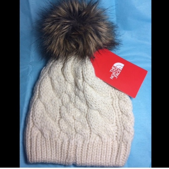 north face oh mega fur pom beanie